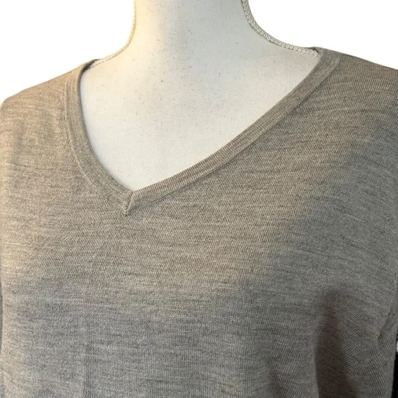 Uniqlo Wool Blend Long Sleeve Basic Solid Sweater Dress Women’s SZ Medium Gray - Picture 3 of 8